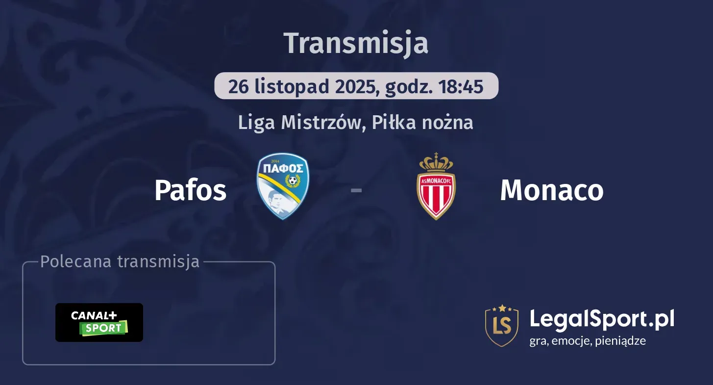 Pafos - Monaco Transmisje