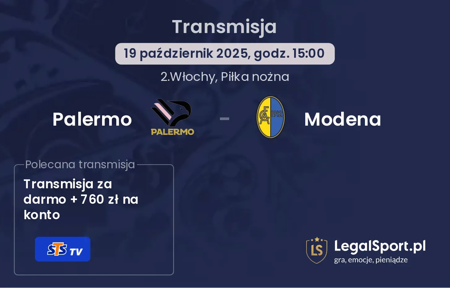 Palermo - Modena Transmisje
