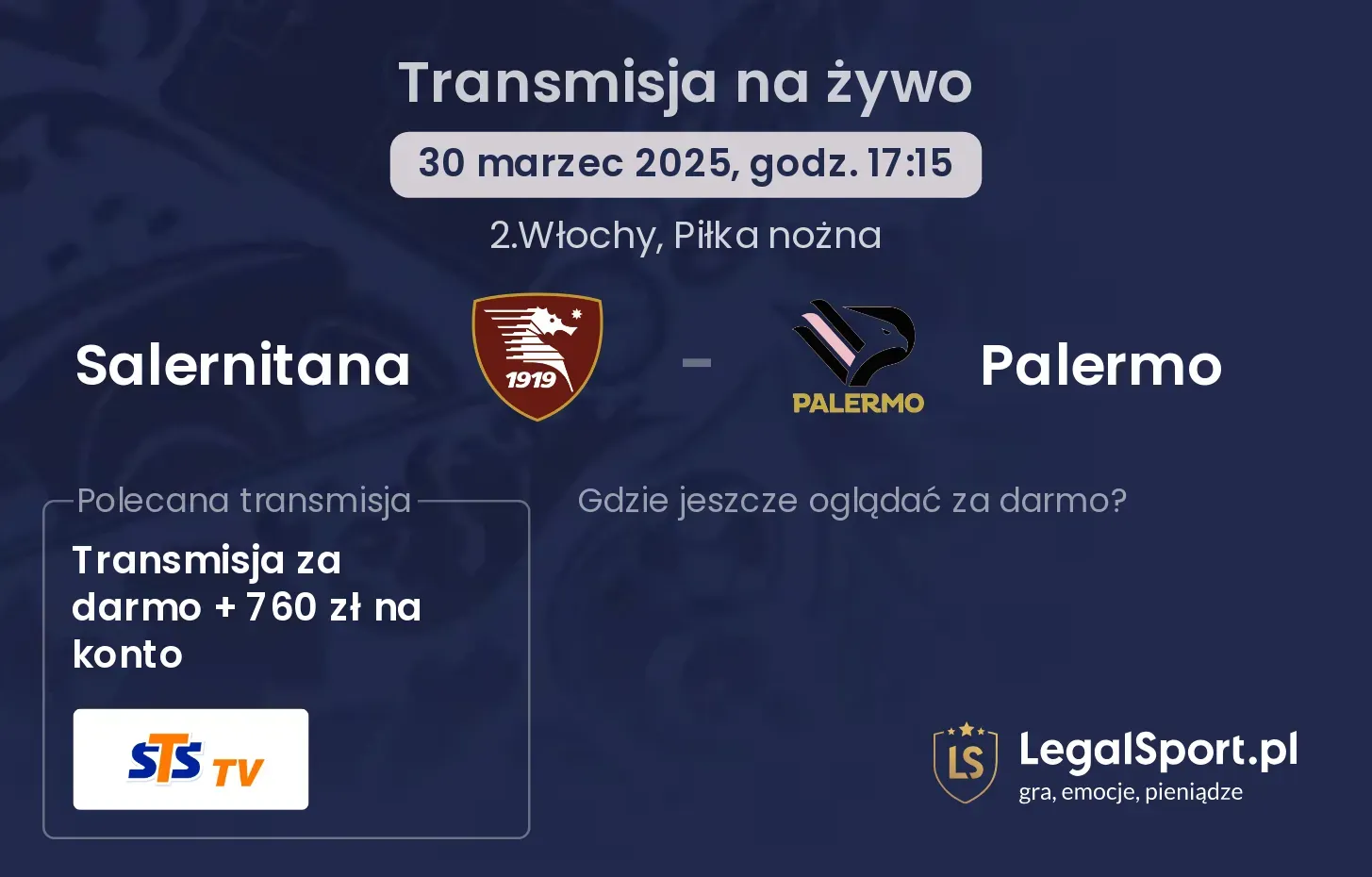Salernitana - Palermo gdzie oglądać?