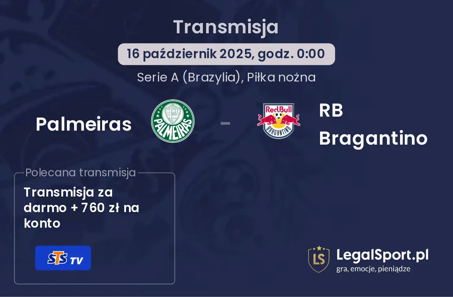 Palmeiras - RB Bragantino Transmisje