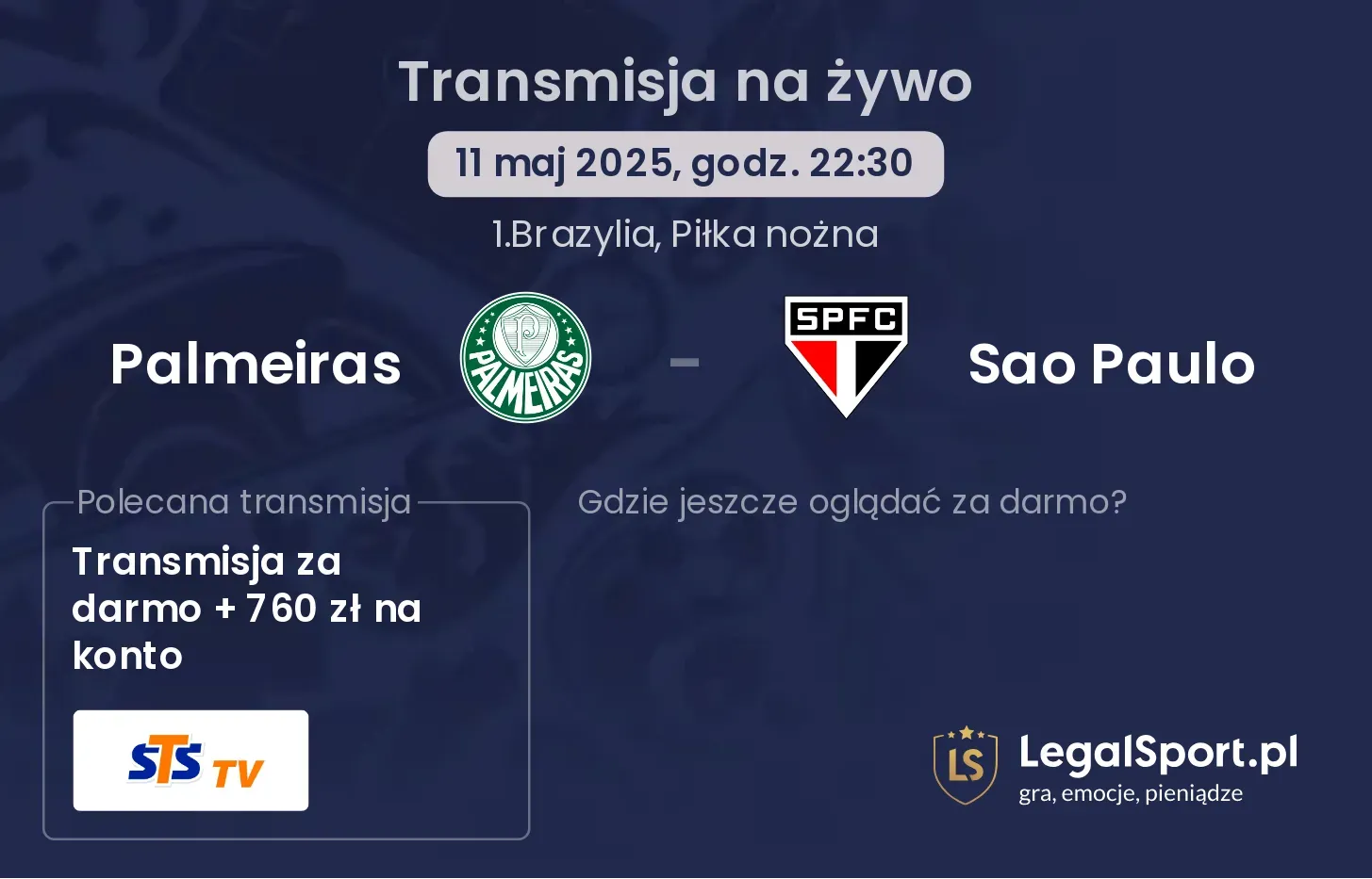 Palmeiras - Sao Paulo gdzie oglądać transmisję?