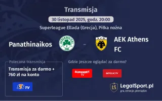 Panathinaikos - AEK Athens FC gdzie oglądać? (30.11)