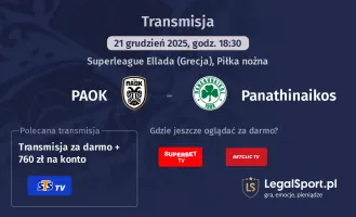 PAOK - Panathinaikos gdzie oglądać? (21.12)