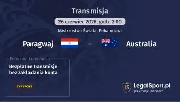 Paragwaj - Australia gdzie oglądać? (26.06)
