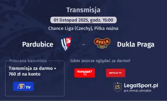 Pardubice - Dukla Praga gdzie oglądać?