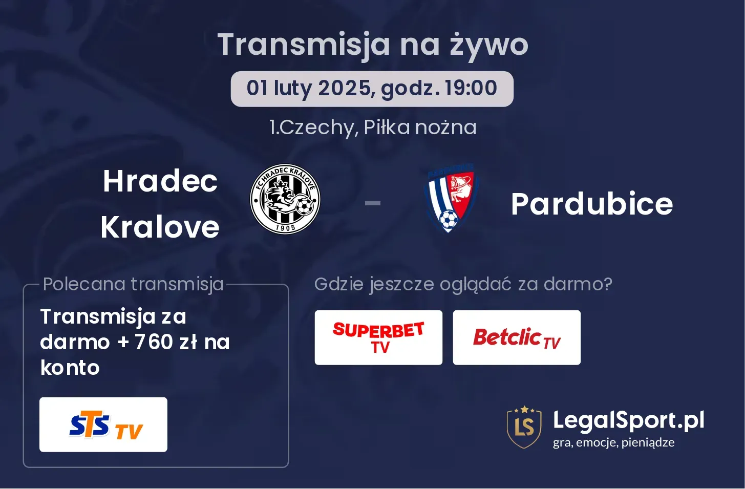Hradec Kralove - Pardubice gdzie oglądać?