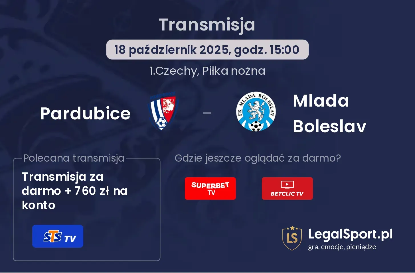 Pardubice - Mlada Boleslav Transmisje