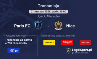 Paris FC - Nice gdzie oglądać? (01.03)