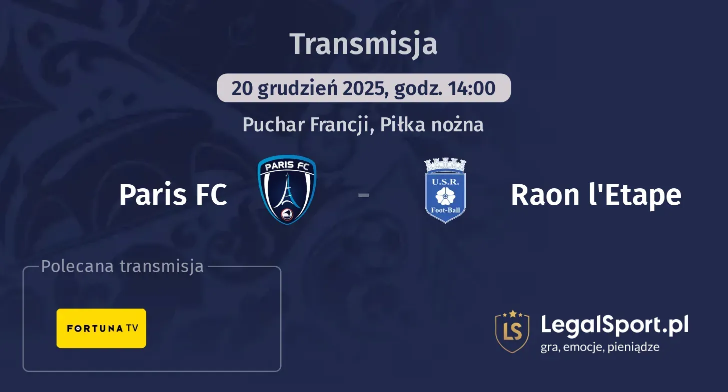 Raon l'Etape - Paris FC Transmisje