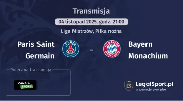 Paris Saint Germain - Bayern Monachium gdzie oglądać? (04.11)
