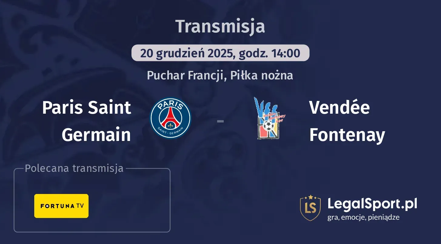 Vendée Fontenay - Paris Saint Germain Transmisje