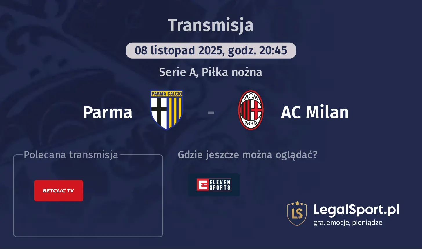 Parma - AC Milan Transmisje