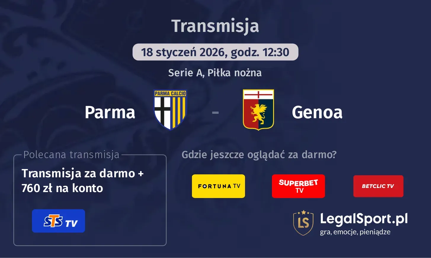 Parma - Genoa Transmisje