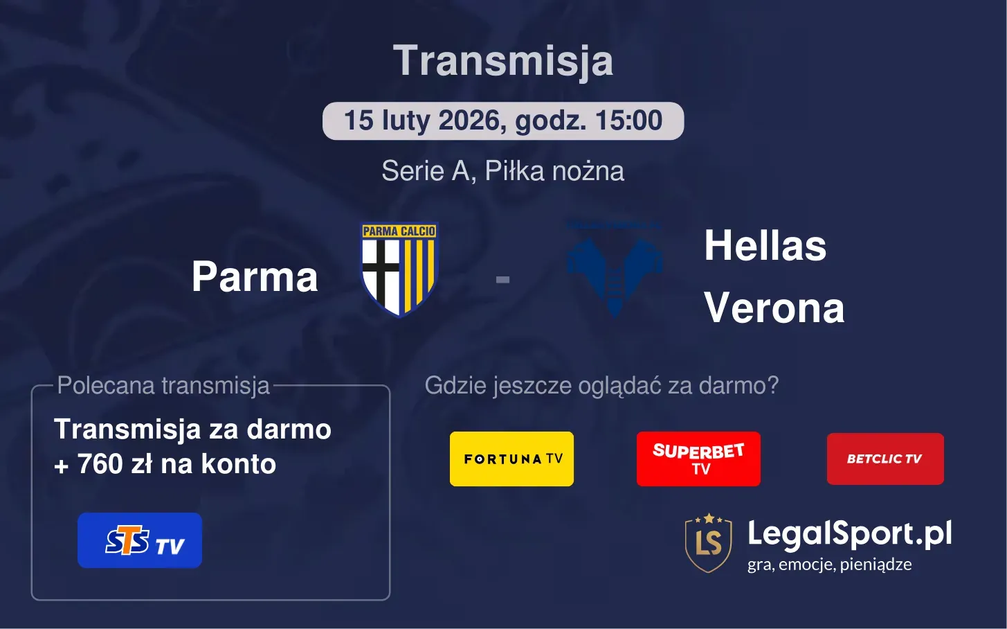 Parma - Hellas Verona Transmisje