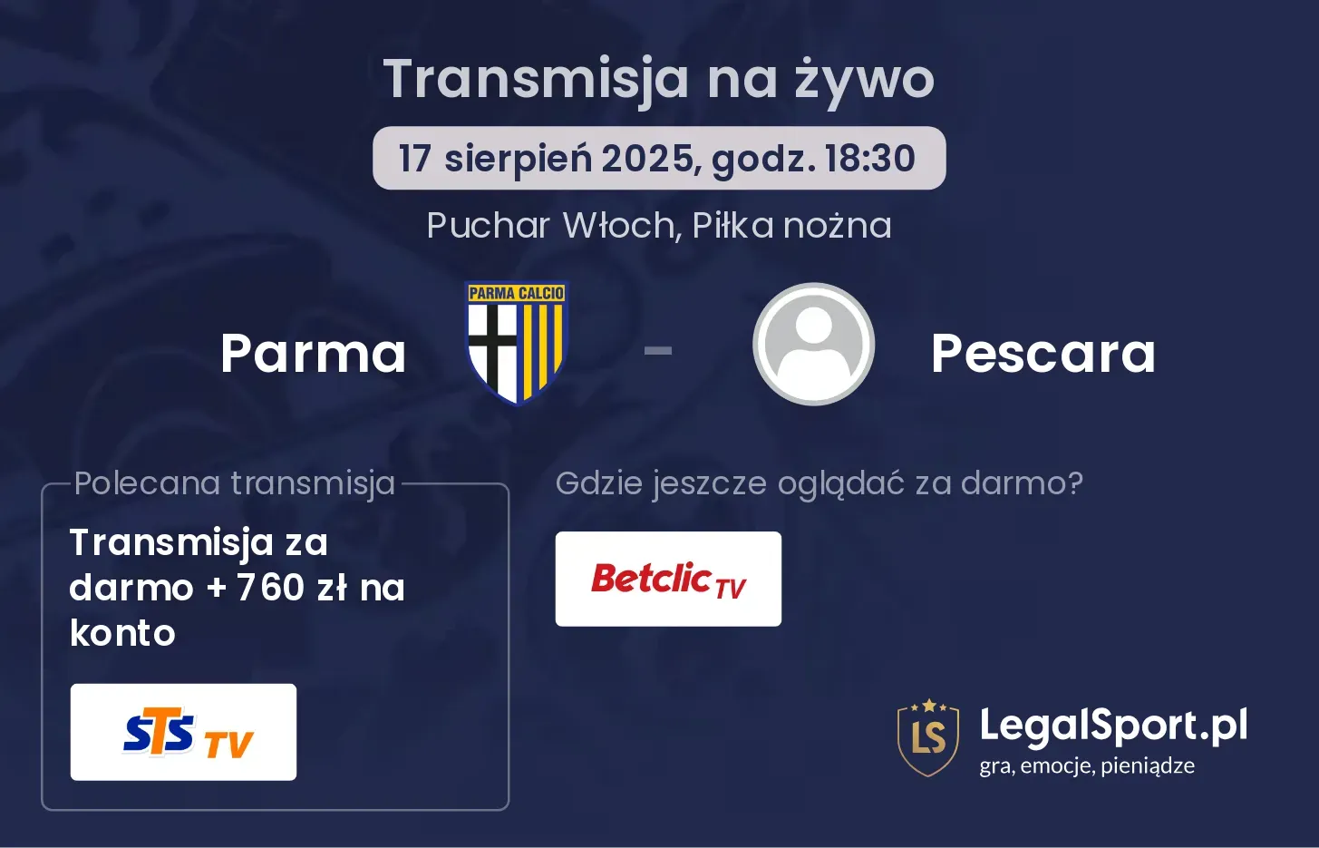 Parma - Pescara transmisja na żywo