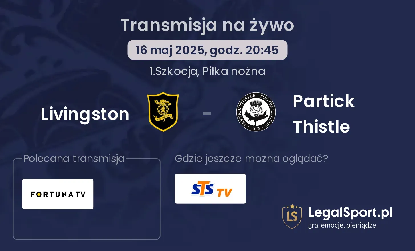 Partick Thistle - Livingston gdzie oglądać?