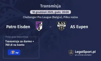 Patro Eisden - AS Eupen gdzie oglądać (18.12.2025)
