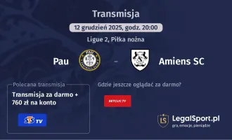 Pau - Amiens SC gdzie oglądać? (12.12)