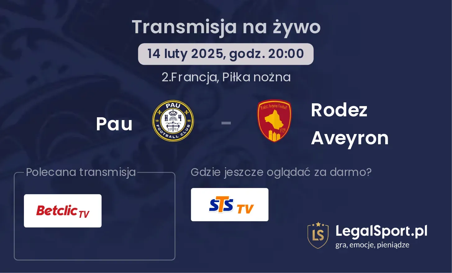 Pau - Rodez Aveyron gdzie oglądać?