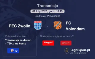 PEC Zwolle - FC Volendam gdzie oglądać? (07.02)