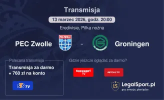 PEC Zwolle - Groningen gdzie oglądać? (13.03)
