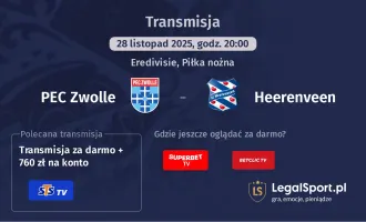 PEC Zwolle - Heerenveen gdzie oglądać? (28.11)