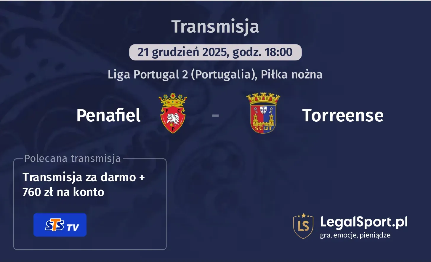 Penafiel - Torreense Transmisje