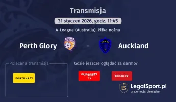 Perth Glory - Auckland gdzie oglądać? (31.01)
