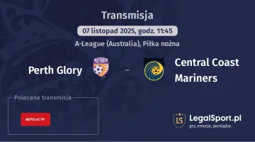 Perth Glory - Central Coast Mariners gdzie oglądać? (07.11)