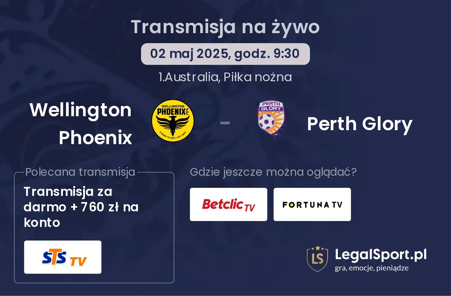 Wellington Phoenix - Perth Glory gdzie oglądać?