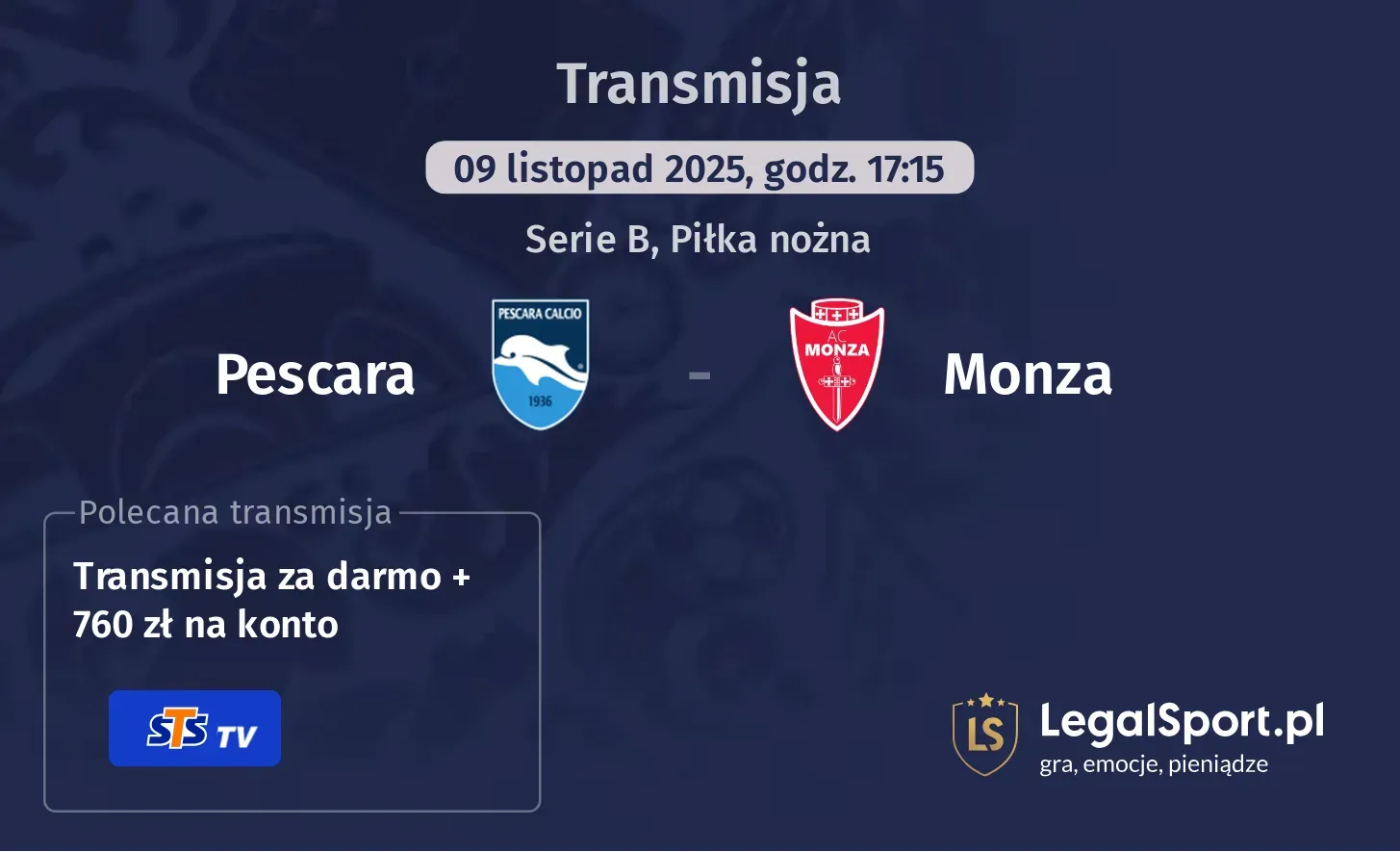 Pescara - Monza Transmisje