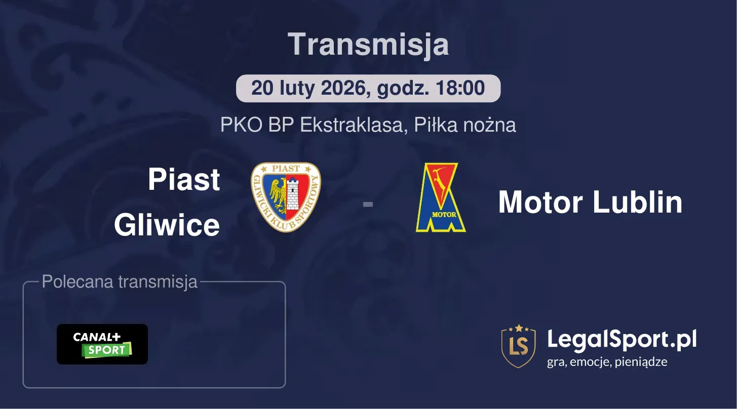 Piast Gliwice - Motor Lublin Transmisje