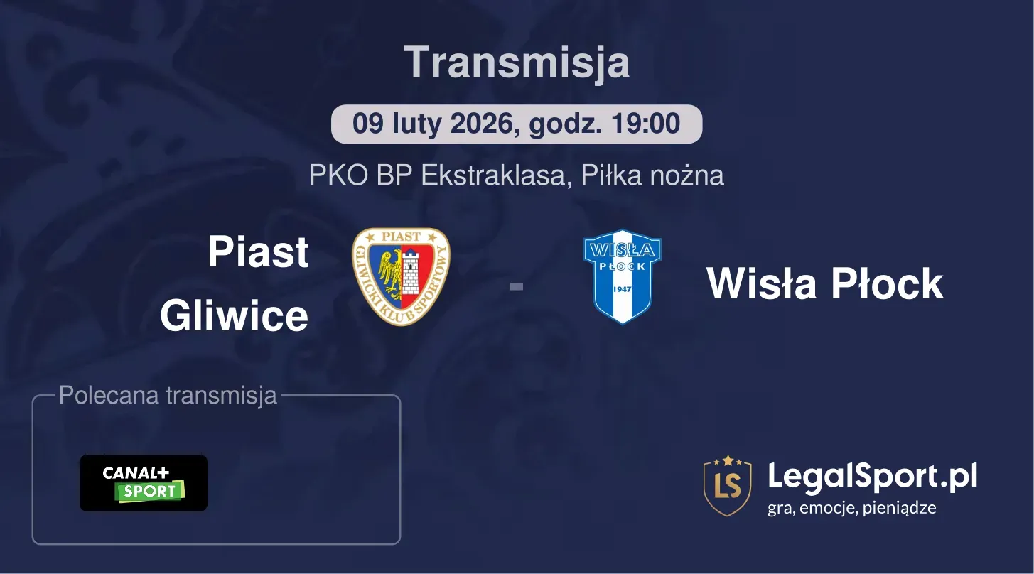 Piast Gliwice - Wisła Płock Transmisje