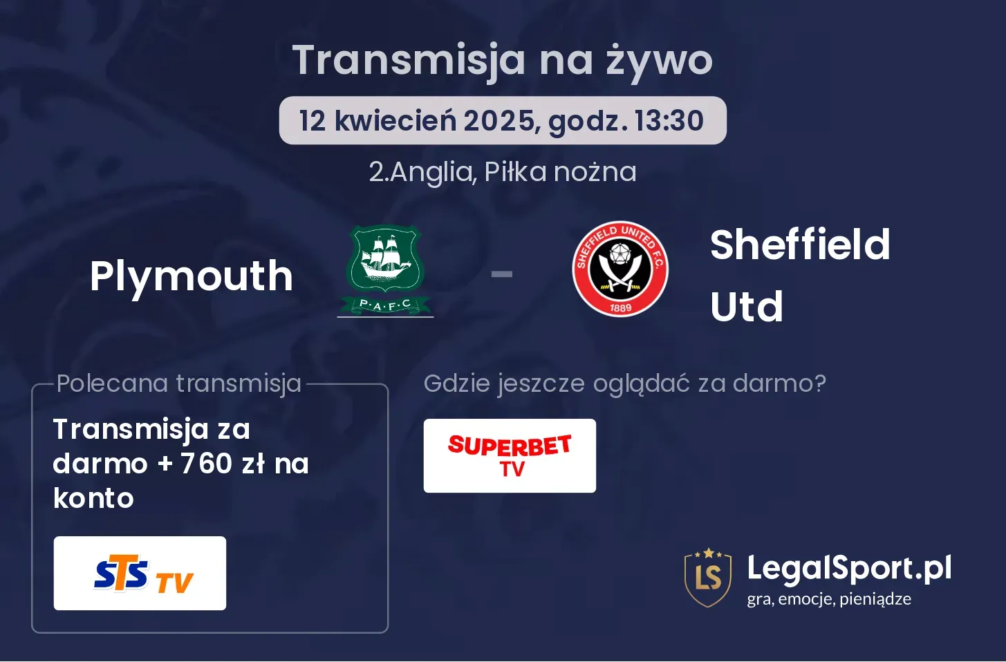 Plymouth - Sheffield Utd gdzie oglądać transmisję?