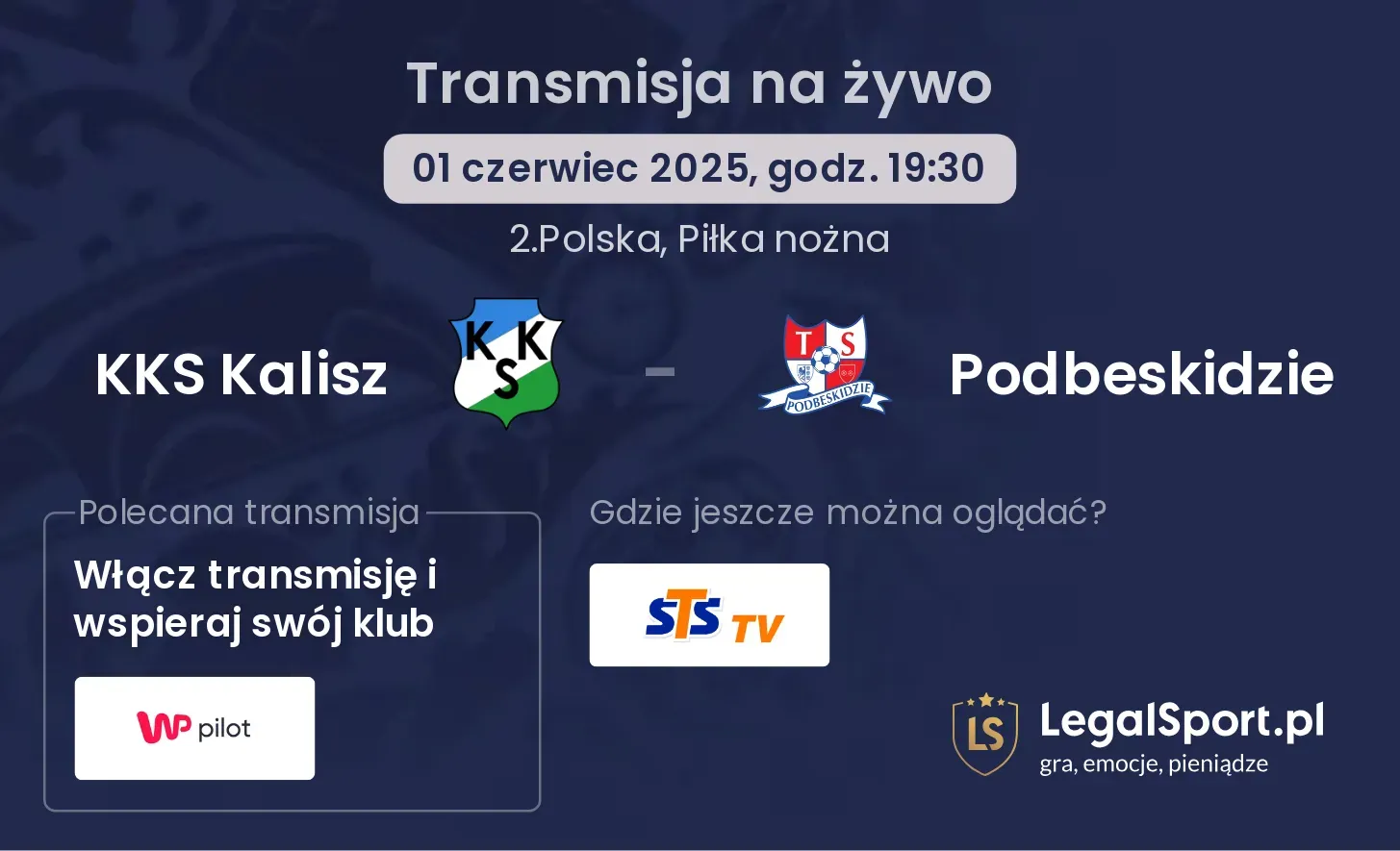 KKS Kalisz - Podbeskidzie gdzie oglądać?