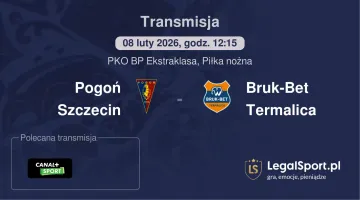 Pogoń Szczecin - Bruk-Bet Termalica gdzie oglądać (08.02.2026)