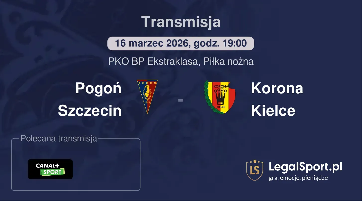 Pogoń Szczecin - Korona Kielce Transmisje