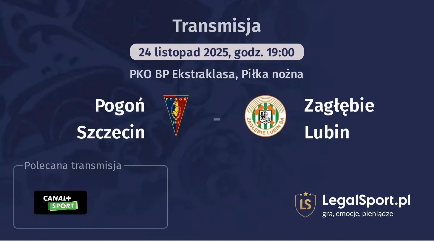 Pogoń Szczecin - Zagłębie Lubin Transmisje