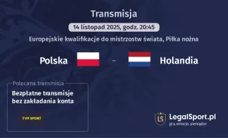 Polska - Holandia gdzie oglądać? (14.11)