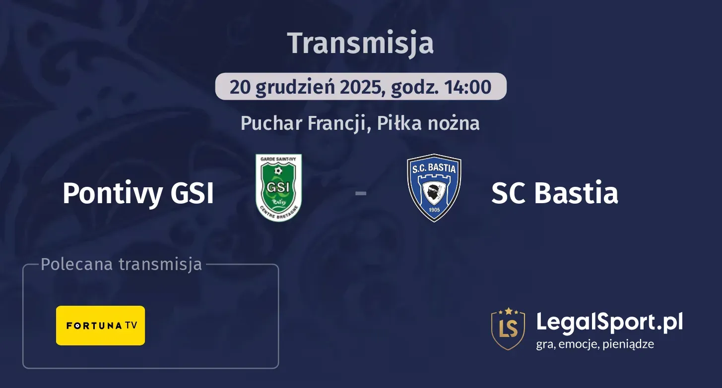 Pontivy GSI - SC Bastia Transmisje