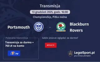 Portsmouth - Blackburn Rovers gdzie oglądać? (13.12)