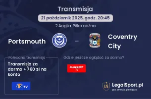 Portsmouth - Coventry City gdzie oglądać?