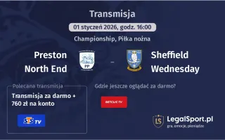 Preston North End - Sheffield Wednesday gdzie oglądać? (01.01)