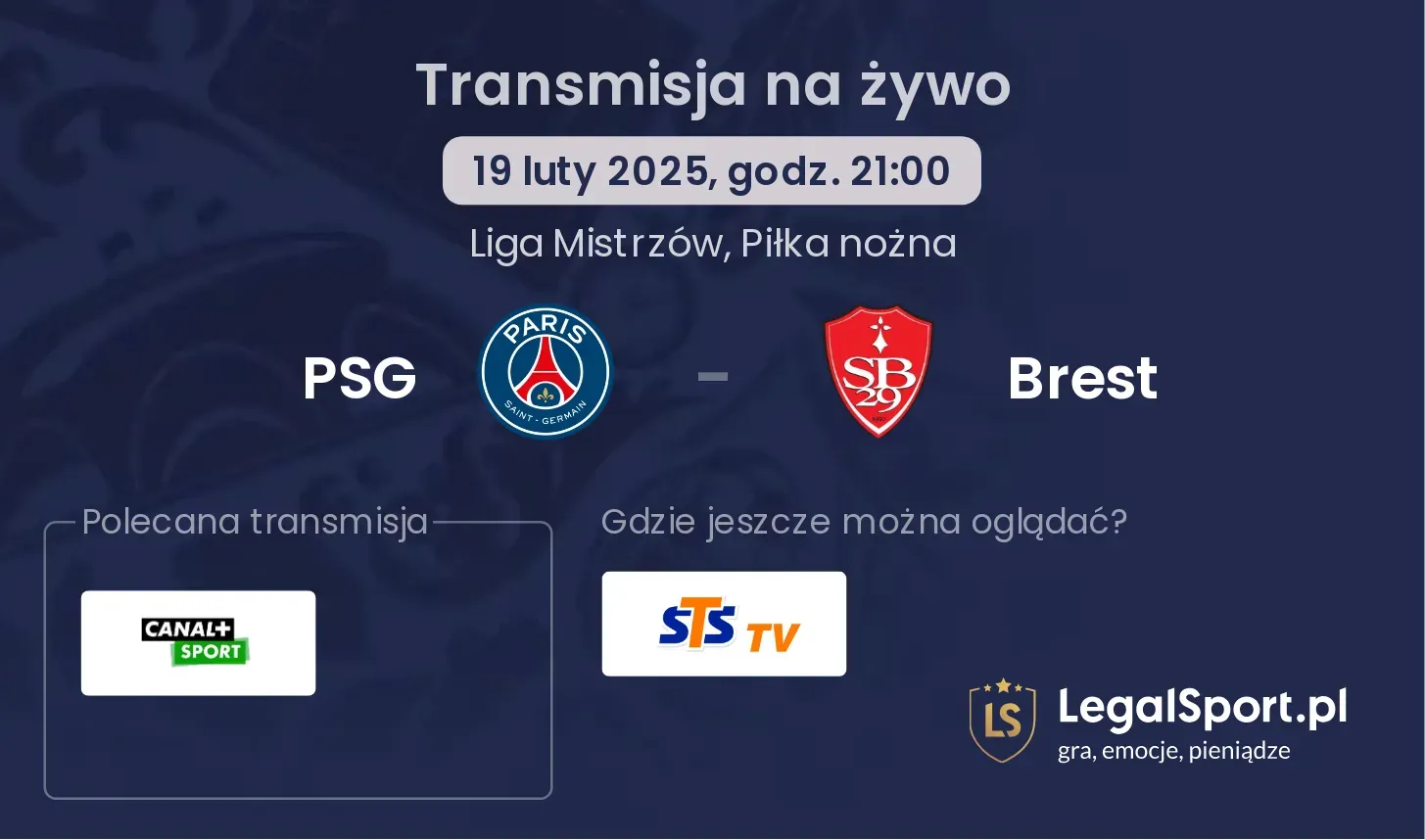 PSG - Brest gdzie oglądać?