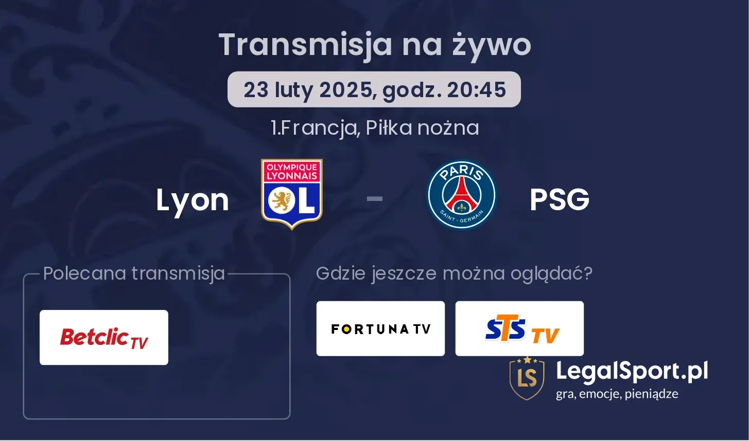 Lyon - PSG gdzie oglądać?
