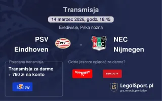 PSV Eindhoven - NEC Nijmegen gdzie oglądać? (14.03)