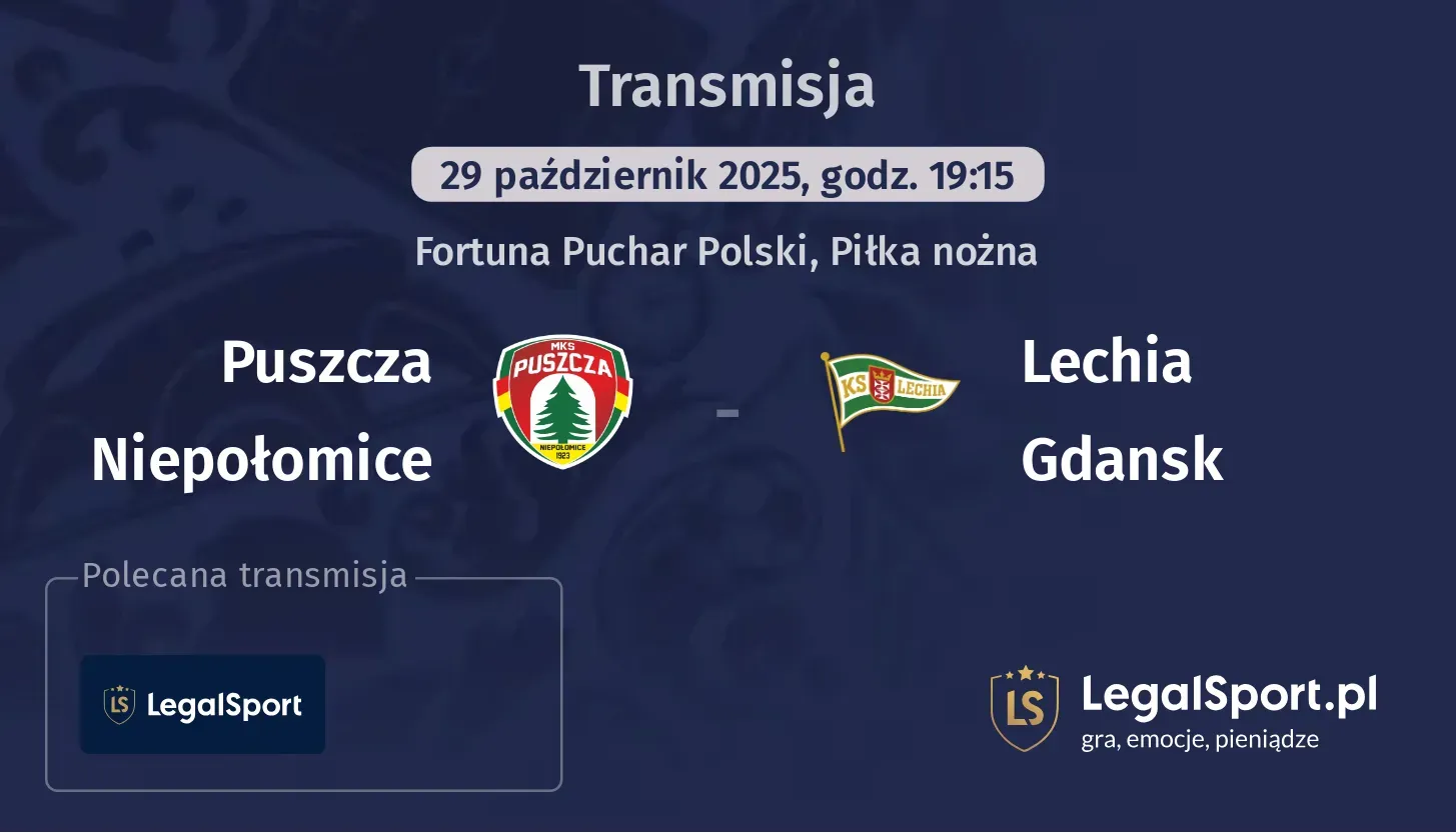 Puszcza Niepołomice - Lechia Gdansk gdzie oglądać?
