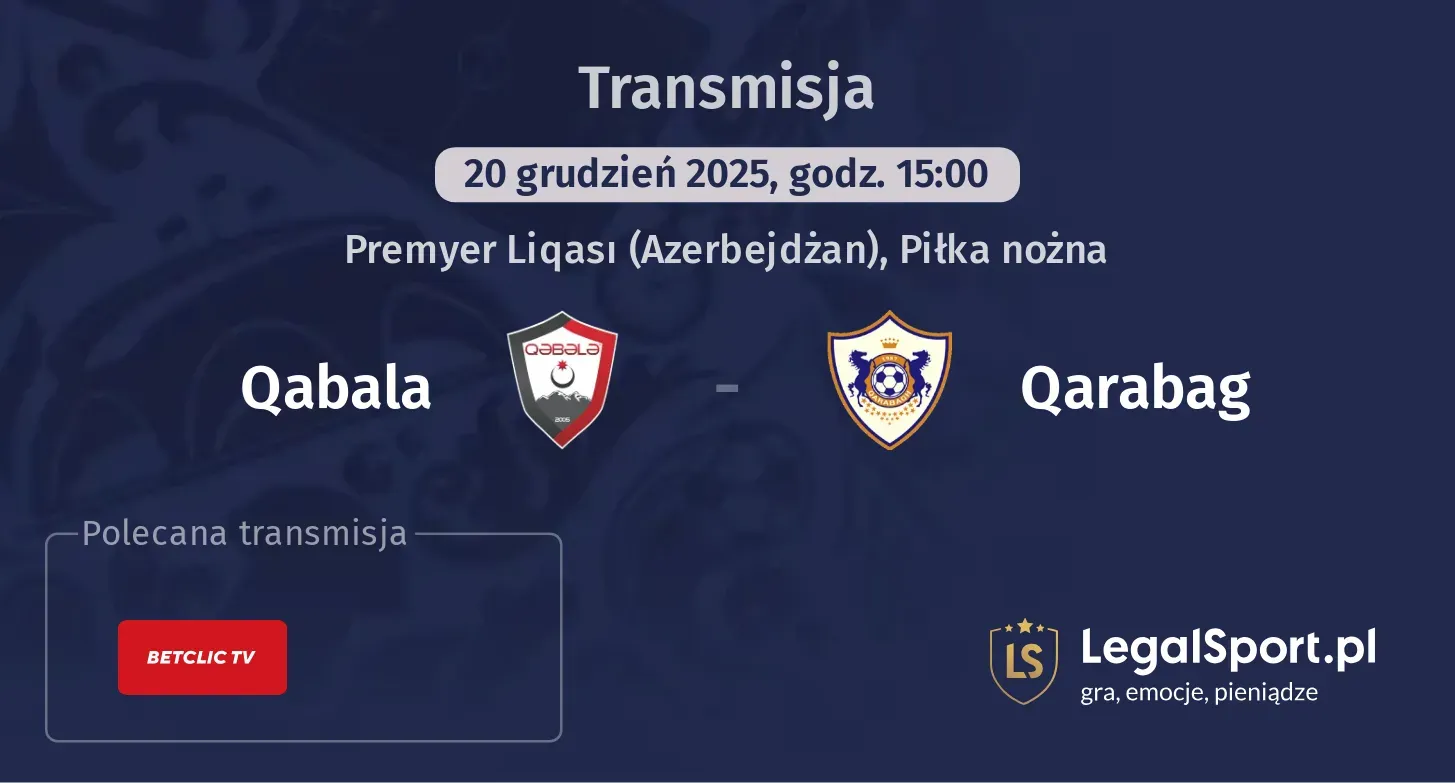 Qabala - Qarabag Transmisje