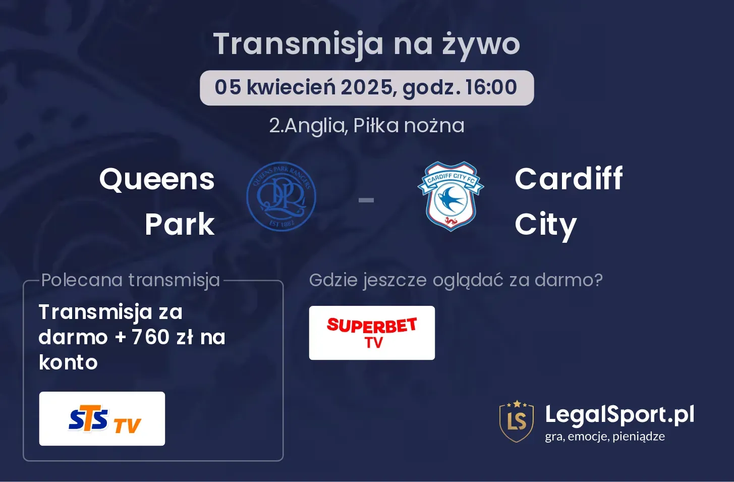Queens Park - Cardiff City gdzie oglądać?