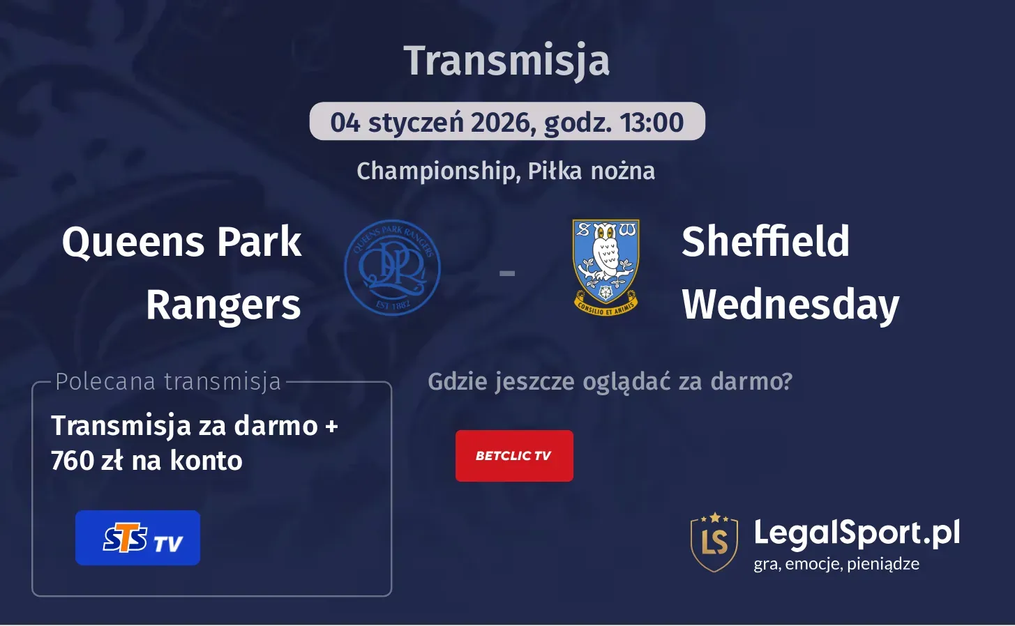 Queens Park Rangers - Sheffield Wednesday Transmisje